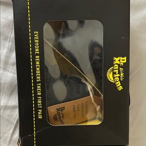 Dr. Martens Black Leather Crib Boots